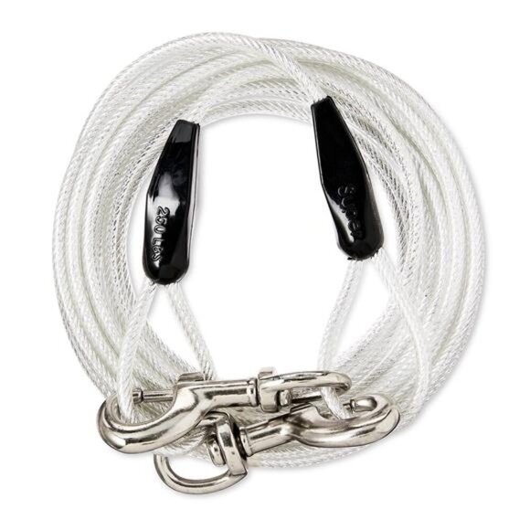 Reflective Vinyl-Covered Tie-Out Cable for Dogs up to 250 lbs, 25' - Picture 1 of 2